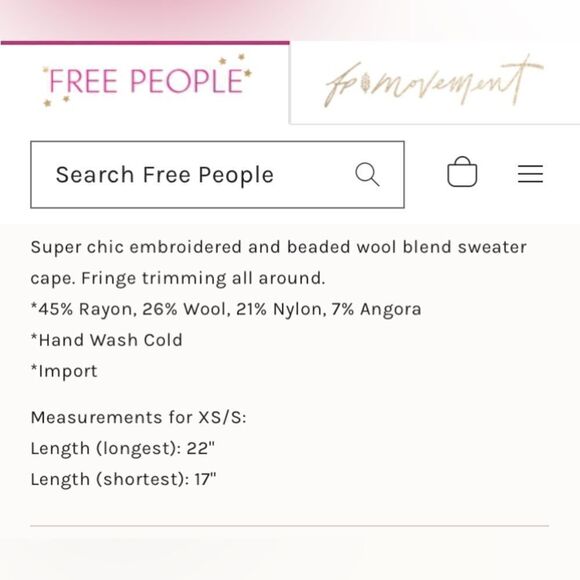 Free People Embroidered Beaded Wool Blend Cardigan Shawl Kimono Size XS - Picture 16 of 16